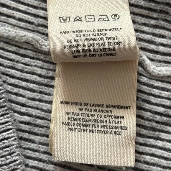 MOTH for ANTHROPOLOGIE Gray Knit Madison Park Poncho, size XS/S - Picture 8 of 10